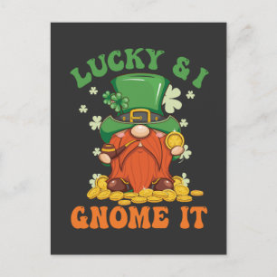 Grappige Sint Patrick is gelukkig en ik weet het I Uitnodiging Briefkaart