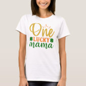 grappige Sint Patrick mazzel mam mazzel T-shirt (Voorkant)