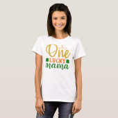 grappige Sint Patrick mazzel mam mazzel T-shirt (Voorkant volledig)