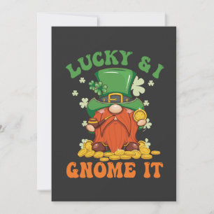 Grappige Sint-Patrick's Geluk En Ik Kennis Hem Ier Kaart