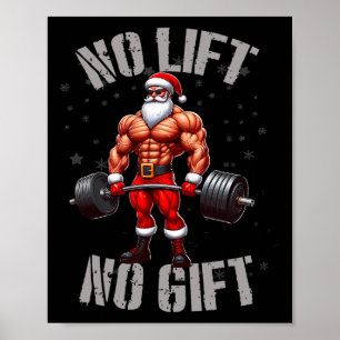 Grappige Sinterklaas Gewichtheffen Geen Lift Geen Poster