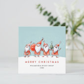 Grappige Sinterklaas Gnomes Kerstmis Corporate Feestdagenkaart (Staand voorkant)