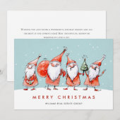 Grappige Sinterklaas Gnomes Kerstmis Corporate Feestdagenkaart (Voorkant / Achterkant)