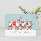 Grappige Sinterklaas Gnomes Kerstmis Corporate Feestdagenkaart (Staand voorkant)