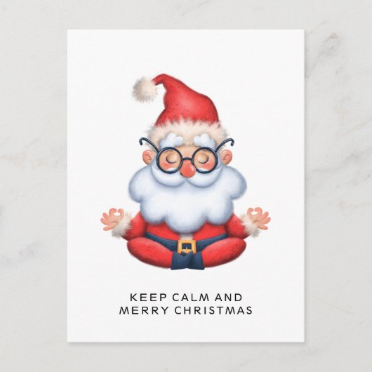 Grappige Sinterklaas houden kalm en vrolijk Kerstm Briefkaart (Voorkant)