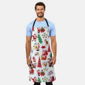 Grappige Sinterklaas illustratie Schort (Gedragen)