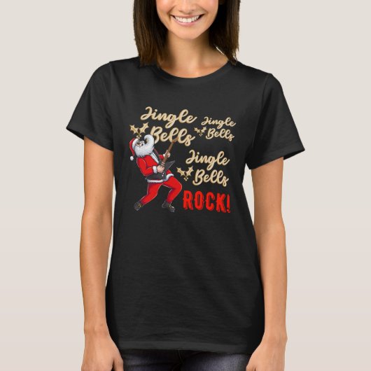 Grappige Sinterklaas Jingle Bell Rock Kerstmis T-shirt (Voorkant)