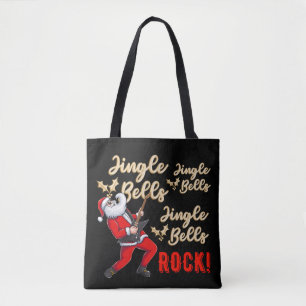 Grappige Sinterklaas Jingle Bell Rock Kerstmis Tote Bag