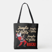 Grappige Sinterklaas Jingle Bell Rock Kerstmis Tote Bag (Achterkant)