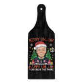 Grappige Sinterklaas Joe Biden Prettig Uh Uh Kerst Snijplank (Voorkant)