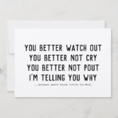 Grappige Sinterklaas komt naar de stad Kraft Xmas Feestdagenkaart (Voorkant)