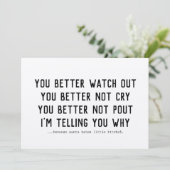 Grappige Sinterklaas komt naar de stad Kraft Xmas Feestdagenkaart (Staand voorkant)