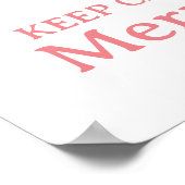 Grappige Sinterklaas mediteren Blijf kalm en vroli Poster (Hoek)