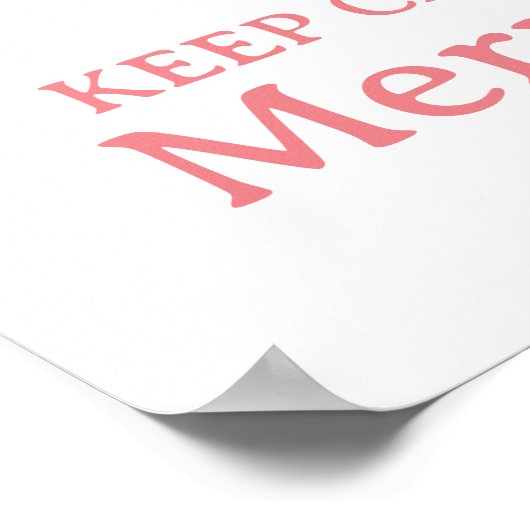 Grappige Sinterklaas mediteren Blijf kalm en vroli Poster (Hoek)