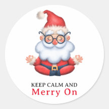 Grappige Sinterklaas mediteren Blijf kalm en vroli