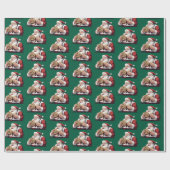 Grappige Sinterklaas met vakantie koekjes Cadeaupapier (Vlak)