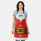 Grappige sinterklaas outfit aangepaste tekst kerst schort (Gedragen)