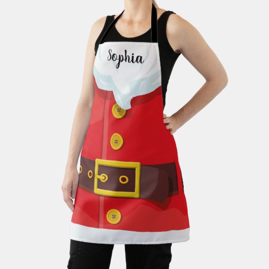 Grappige sinterklaas outfit aangepaste tekst kerst schort (Insitu)