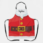 Grappige sinterklaas outfit aangepaste tekst kerst schort (Voorkant)