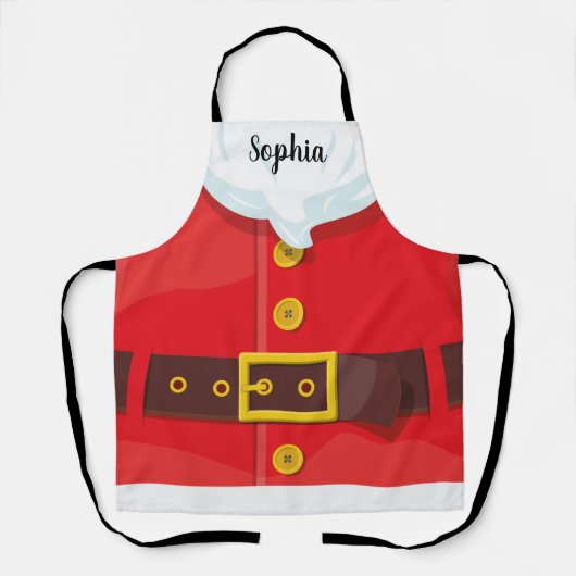 Grappige sinterklaas outfit aangepaste tekst kerst schort (Voorkant)