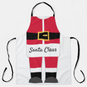 Grappige Sinterklaas Outfit Rood & Wit Kerstmis Schort (Voorkant)