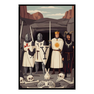 Grappige Sir Lancelot en Tim de Tovenaar parodie Perfect Poster