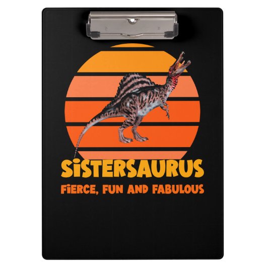 Grappige Sistersaurus Dino Zus Humor Ontwerp Klembord (Voorkant)