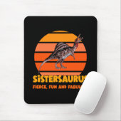 Grappige Sistersaurus Dino Zus Humor Ontwerp Muismat (Met muis)