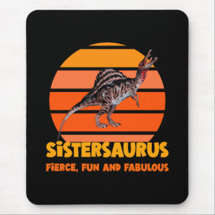 Grappige Sistersaurus Dino Zus Humor Ontwerp Muismat
