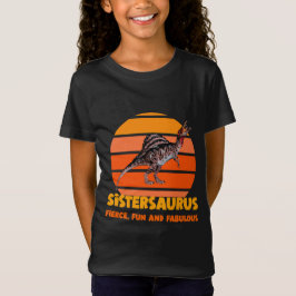 Grappige Sistersaurus Dino Zus Humor Ontwerp T-shirt