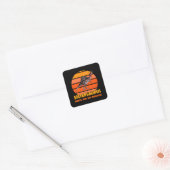 Grappige Sistersaurus Dino Zus Humor Ontwerp Vierkante Sticker (Envelop)