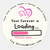 Grappige SisterWivees.com Ronde Sticker (Voorkant)