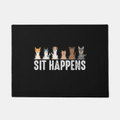 Grappige Sit Happens Coole Zithonden Deurmat (Voorkant)