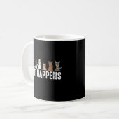 Grappige Sit Happens Coole Zithonden Koffiemok (Voorkant links)