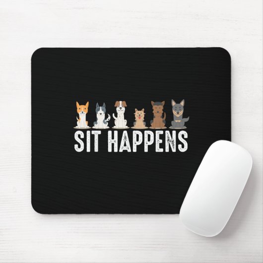 Grappige Sit Happens Coole Zithonden Muismat (Met muis)