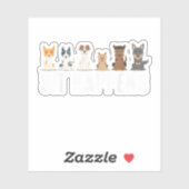 Grappige Sit Happens Coole Zittende Honden Sticker (Vel)