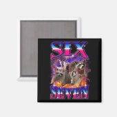 Grappige Six Seven 67 Meme 67 Wasbeer Meme Bootleg Magneet (Voorkant / Achterkant)