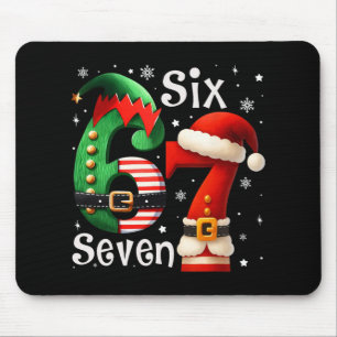 Grappige Six Seven 67 Meme 6 7 Elf Kerstman Kerstm Muismat