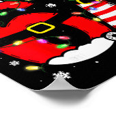 Grappige Six Seven 67 Meme 6 7 Elf Santa Kerstmis Poster (Hoek)