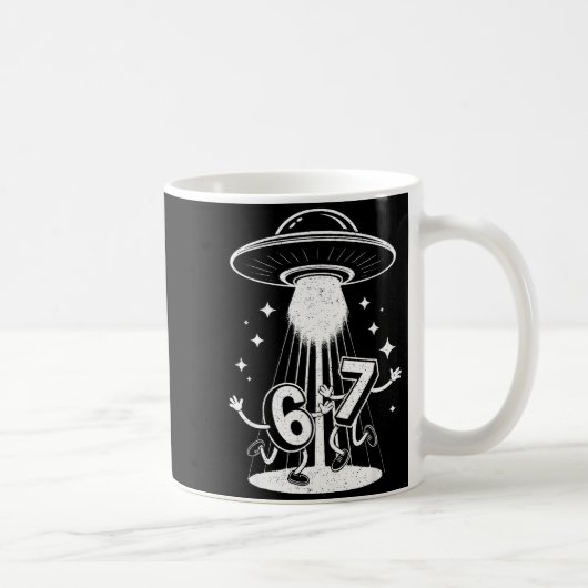 Grappige Six Seven 67 Meme Internet Meme Ufo Gen A Koffiemok (Rechts)
