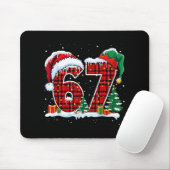 Grappige Six Seven 6 7 Meme 67 Kerstmis Rood Gerui Muismat (Met muis)