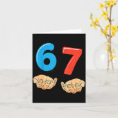 Grappige Six Seven 6 7 Meme Gen Alpha Jargon 67 Ha Kaart (Gele Bloem)