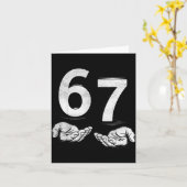 Grappige Six Seven 6 7 Meme Gen Alpha Jargon 6 7 H Kaart (Gele Bloem)