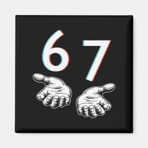 Grappige Six Seven 6 7 Meme Gen Alpha Jargon 6 7 H Magneet