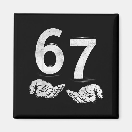 Grappige Six Seven 6 7 Meme Gen Alpha Jargon 6 7 H Magneet (Voorkant)