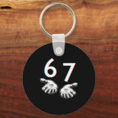 Grappige Six Seven 6 7 Meme Gen Alpha Jargon 6 7 H Sleutelhanger (Voorkant)