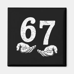 Grappige Six Seven 6 7 Meme Gen Alpha Jargon 6 7 M Magneet