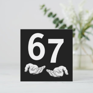 Grappige Six Seven 6 7 Meme Gen Alpha Sla Jargon 6 Feestdagenkaart