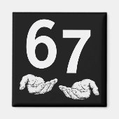 Grappige Six Seven 6 7 Meme Gen Alpha Sla Jargon 6 Magneet (Voorkant)