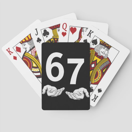 Grappige Six Seven 6 7 Meme Gen Alpha Sla Jargon 6 Pokerkaarten (Achterkant)